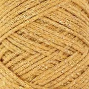 Bobina de cordón de algodón para macramé Cotton Air Glitter 1 mm - Mostaza x90m