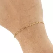 Cadena de malla Singapur 2 mm - Acero inoxidable 316L dorado x50cm