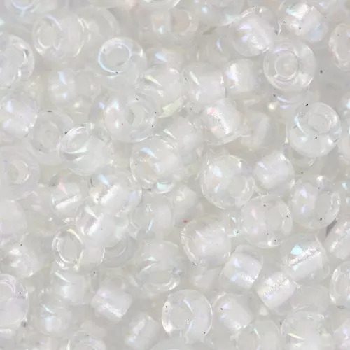 Rocalla Miyuki 6/0 3736 - Cristal Perlado AB - Blanco x8g