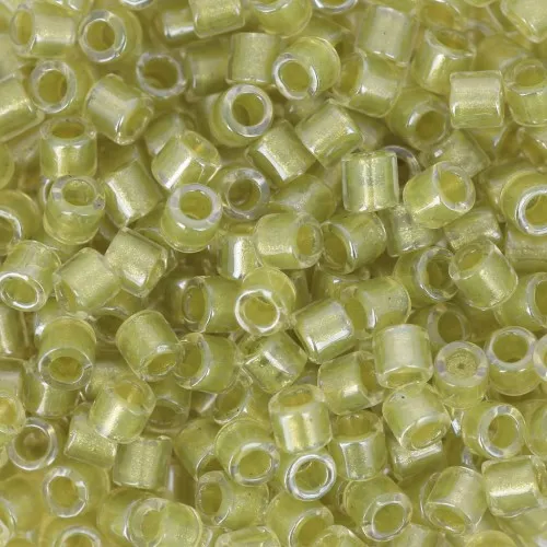 Miyuki Delica 8/0 DBL-0910 - Cristal Forrado Amarillo Verde Brillante x8g