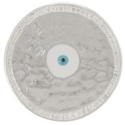 Colgante ojo redondo irregular 23 mm resina epoxi - Plateado fino x1|raw }}