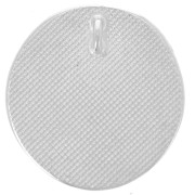 Colgante ojo redondo irregular 23 mm resina epoxi - Plateado fino x1