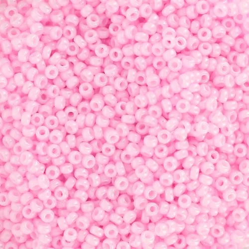 Rocalla Miyuki 15/0 428 - Capa de perla rosa chicle opaca teñida x8g