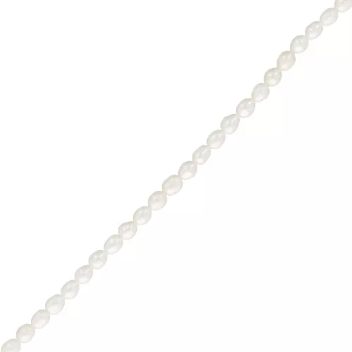 Perlas de agua dulce grano de arroz 5x4,5 mm - Grado AA - Blancas x10