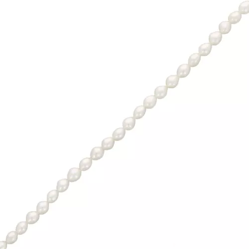 Perlas de agua dulce grano de arroz 6x5 mm - Grado AA - Blanco x10