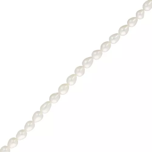Perlas de agua dulce grano de arroz 7x6 mm - Grado AAA - Blancas x10