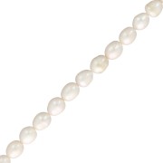 Arroz con perlas de agua dulce 13x11 mm - Grado A - Blanco x 38cm|raw }}