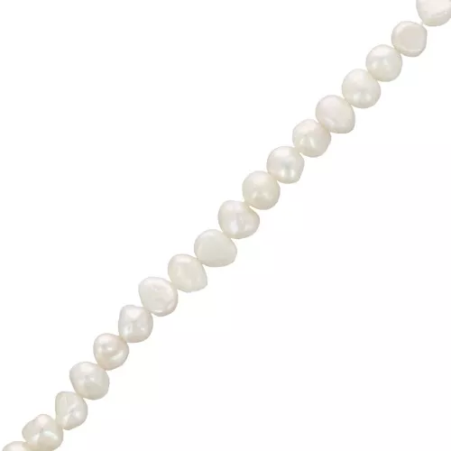 Perlas barrocas de agua dulce 10x9 mm - Grado AA - Blancas x4