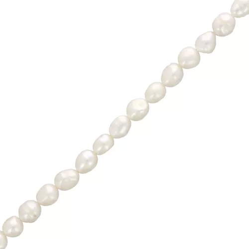 Perlas barrocas de agua dulce 9 mm - Grado AA - Blancas x39cm