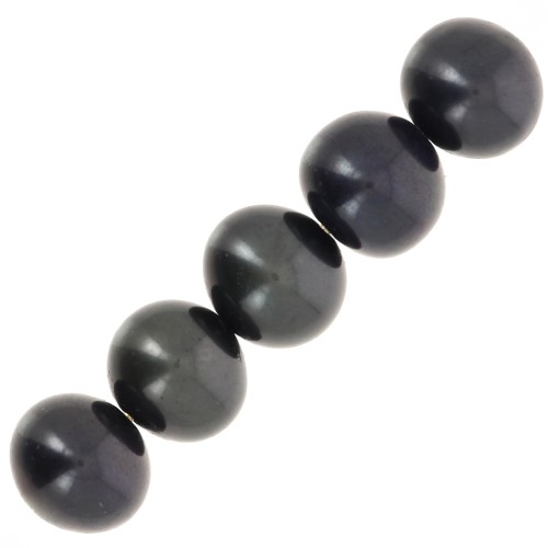 Perlas redondas de agua dulce 5,5 mm - Grado AA - Negro nacarado x6