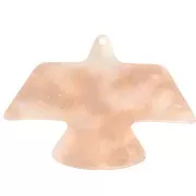 Colgante águila 35x50 mm acetato transparente - purpurina nacarada naranja jaspeado x1