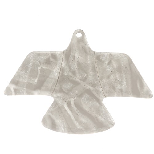 Colgante águila 35x50mm acetato transparente - Marmoleado brillante Terre d'ombre x1