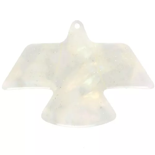 Colgante águila 35x50 mm acetato transparente - Mármol marfil nacarado x1