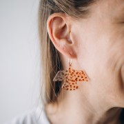 Colgante águila 35x50 mm acetato transparente - Terrazo Marrón claro x1