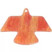 Colgante águila acetato opaco 25x35,5 mm - Brillo Dorado jaspeado x1