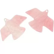 Colgante Águila Jaspeado Opaco Rosa Claro Perla Purpurina 25x35.5mm x1