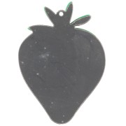 Colgante de rebaba de plexiglás 51x37 mm - efecto espejo - Rojo - Verde x1