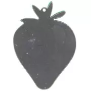 Colgante de rebaba de plexiglás 51x37 mm - efecto espejo - Rojo - Verde x1