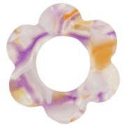 Colgante Flor de Acetato 18 mm - Blanco Nacarado - Naranja - Violeta x1|raw }}