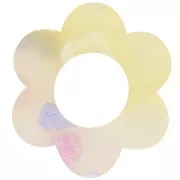 Colgante Flor de Acetato 18 mm - Terrazo Translúcido - Rosa - Violeta x1