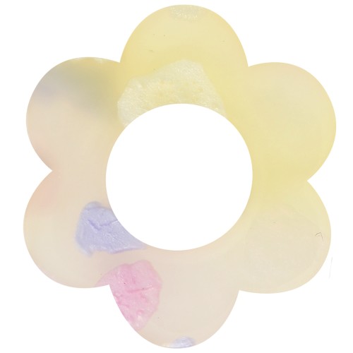 Colgante Flor de Acetato 18 mm - Terrazo Translúcido - Rosa - Violeta x1