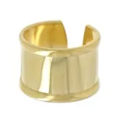Anillo de láton con reborde curvado 15 mm Dorado con oro finox1