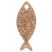 Colgante Pez Acrílico 25x10 mm - Brillo Bronce x1|raw }}