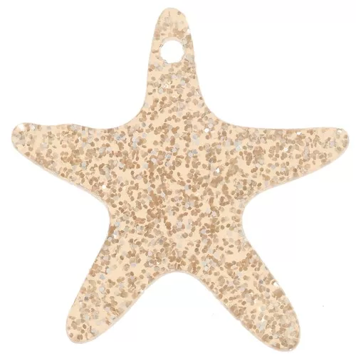 Colgante Estrella de Mar Acrílico 20 mm - Brillo Bronce x1