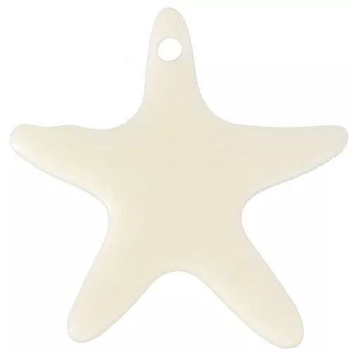 Colgante estrella de mar acrílico 20 mm - Crudo x1