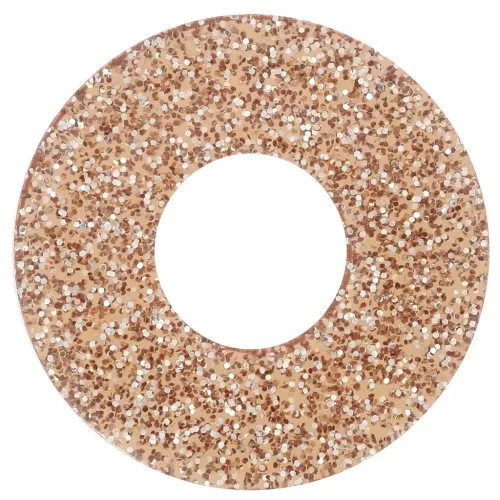 Colgante Donuts acrílico de 20 mm - Brillo bronce x1