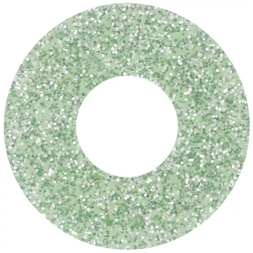 Colgante Donuts acrílico 20 mm - Glitter verde musgo x1
