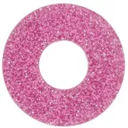 Rosa - Colgante Donuts acrílico 20 mm - Purpurina rosa x1 Colgante Donuts acrílico 20 mm - Purpurina rosa x1