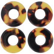 Colgante Donuts de acetato de 20 mm - carey - marrón - negro x1