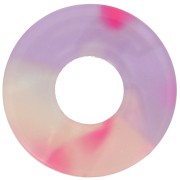 Colgante Donuts Acetato 20 mm - Carey - Rosa - Violeta x1
