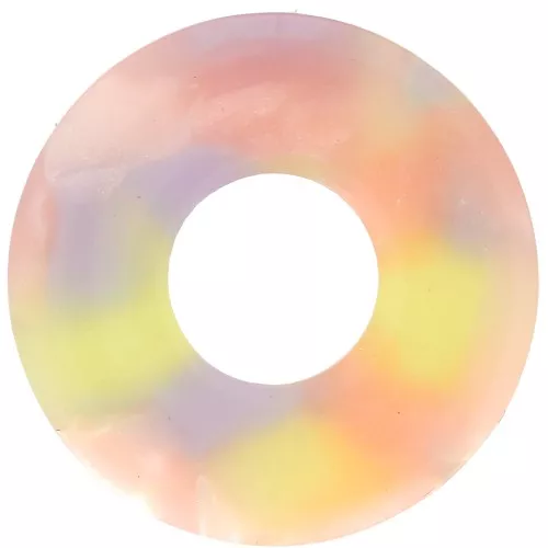Colgante Donuts Acetato 20 mm - Carey - Amarillo - Salmón x1
