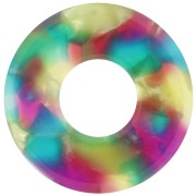 Colgante Donuts 20 mm Acetato - Carey - Turquesa - Fucsia x1
