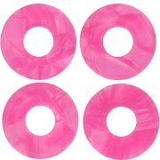 Colgante Donuts de acetato de 20 mm - Mármol frambuesa nacarado x1