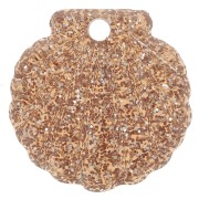 Colgante Concha Acrílica 16 mm - Brillo Bronce x1