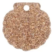 Pendentif coquillage 16 mm en acrylique - Pailleté Bronze x1