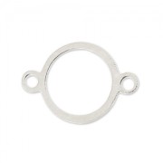 Separadores redondos 2 anillas 12 mm rodiado x4