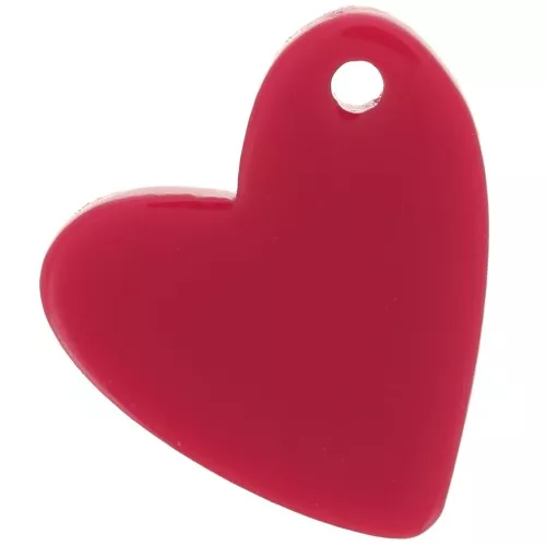 Lentejuela acrílica de corazón de 12 mm - Roja x1