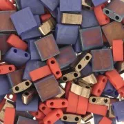 Mezcla de cuentas Miyuki - Cuentas de media y Tila - Desierto nocturno x10g