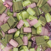 Mezcla de cuentas Miyuki - Cuentas Cuarto - Medio y Tila - Blooming Chic x10g