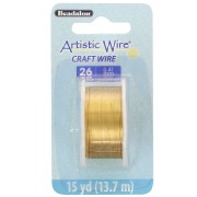 Hilo de latón Artistic Wire de 0,41 mm - sin tratar, con protección antióxido x 13,7 m