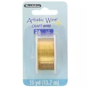 Hilo de latón Artistic Wire de 0,41 mm - sin tratar, con protección antióxido x 13,7 m