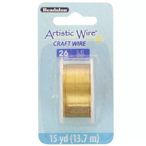 Hilo de latón Artistic Wire de 0,41 mm - sin tratar, con protección antióxido x 13,7 m