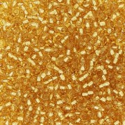 Cuentas de Rocalla Preciosa 15/0 - 1,5 mm, doradas con revestimiento plateado, 20 g