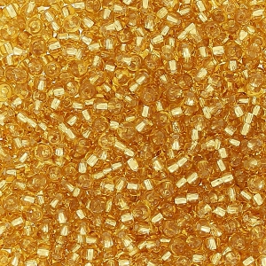 Cuentas de Rocalla Preciosa 15/0 - 1,5 mm, doradas con revestimiento plateado, 20 g