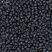 Cuentas de Rocalla Preciosa 15/0 - 1,5 mm, color «Jet Hematite», 20 g