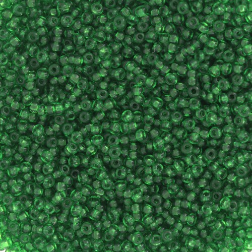 Cuentas de Rocalla Preciosa 15/0 - 1,5 mm verde botella x 20 g